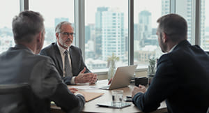 Mediator führt Beschwerdemanagement-Sitzung