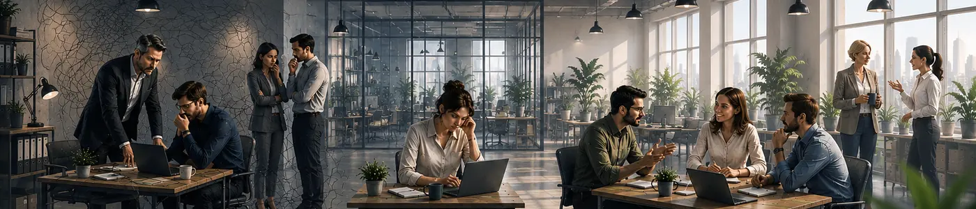 Toxische Muster am Arbeitsplatz zwischen Konflikt und Zusammenarbeit