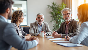Mediation zwischen Konfliktparteien und neutralem Mediator