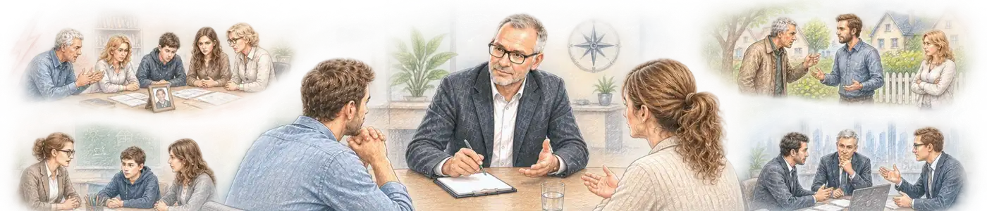 Mediation in verschiedenen Konfliktbereichen
